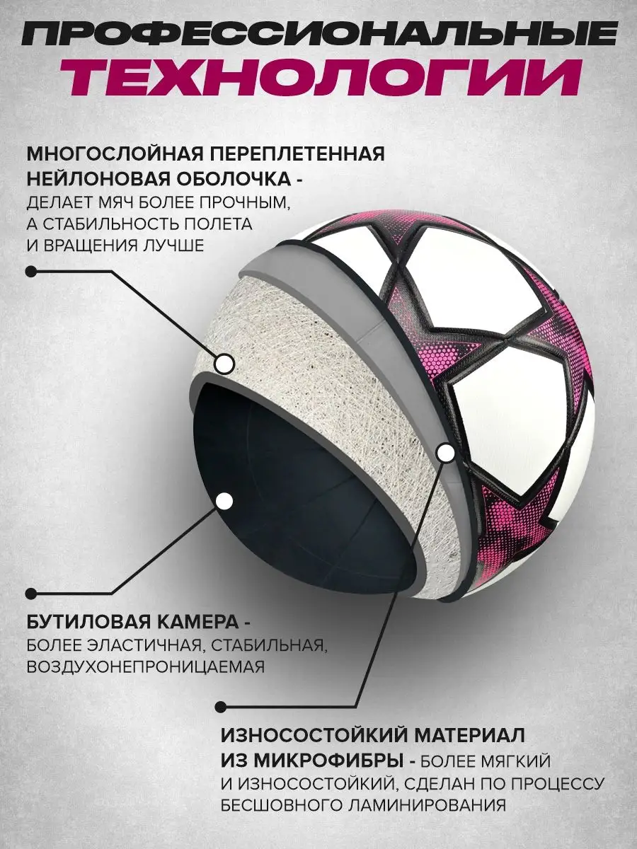 Футбольный мяч STAR размер 5 Красный