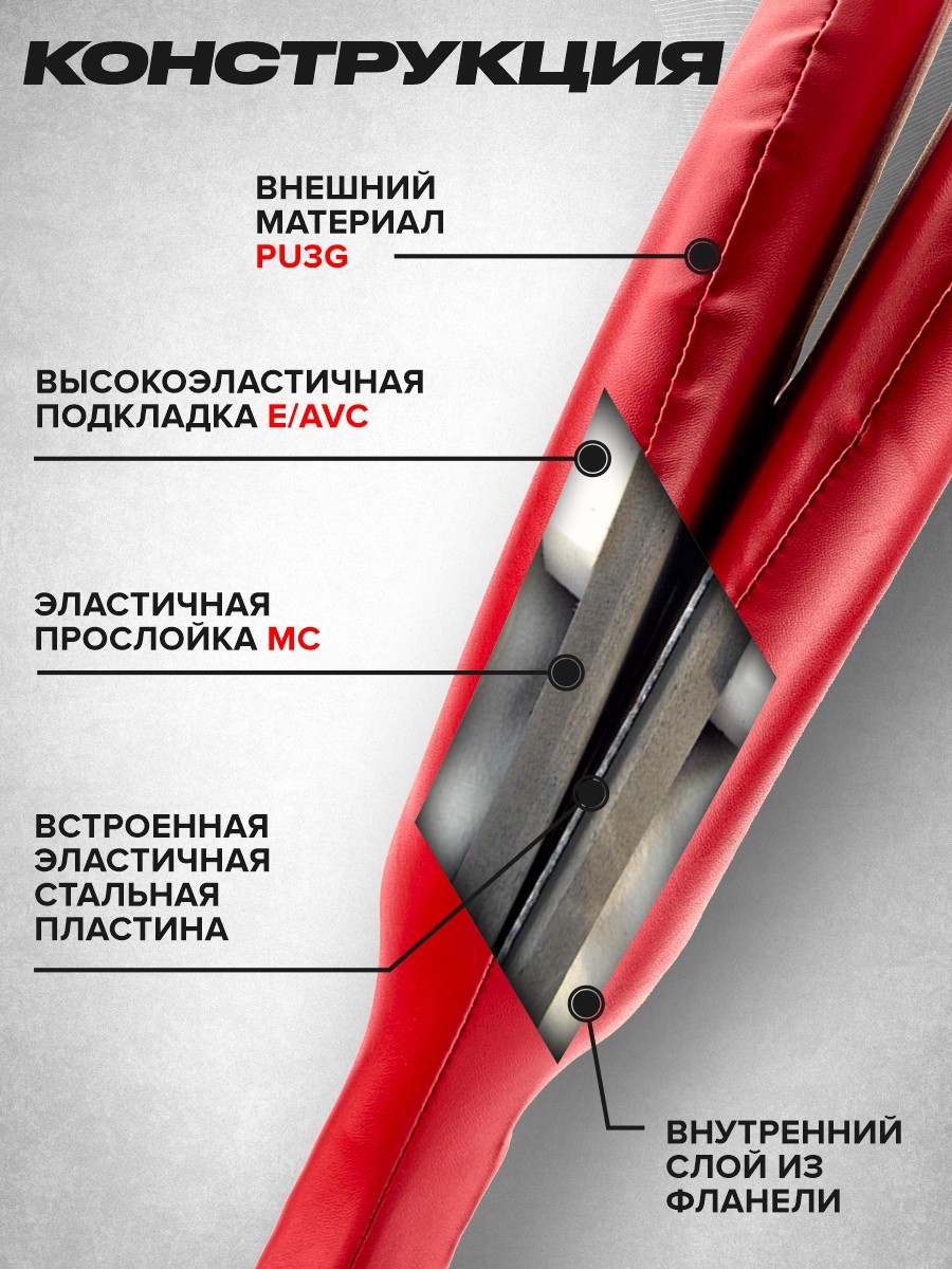 Лапа-ракетка для тхэквондо двойная 2 шт., хлопушка, лепесток красная