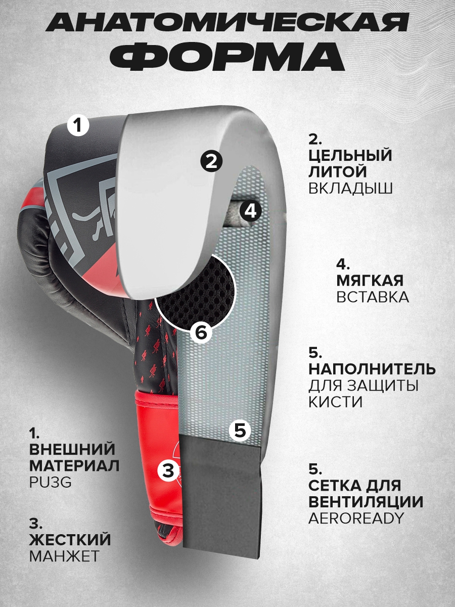 Боксерские перчатки Electrical красные