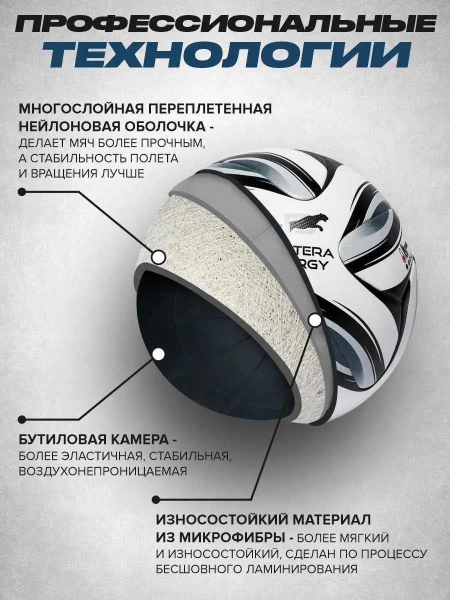 футбольный мяч Wild cat Черный