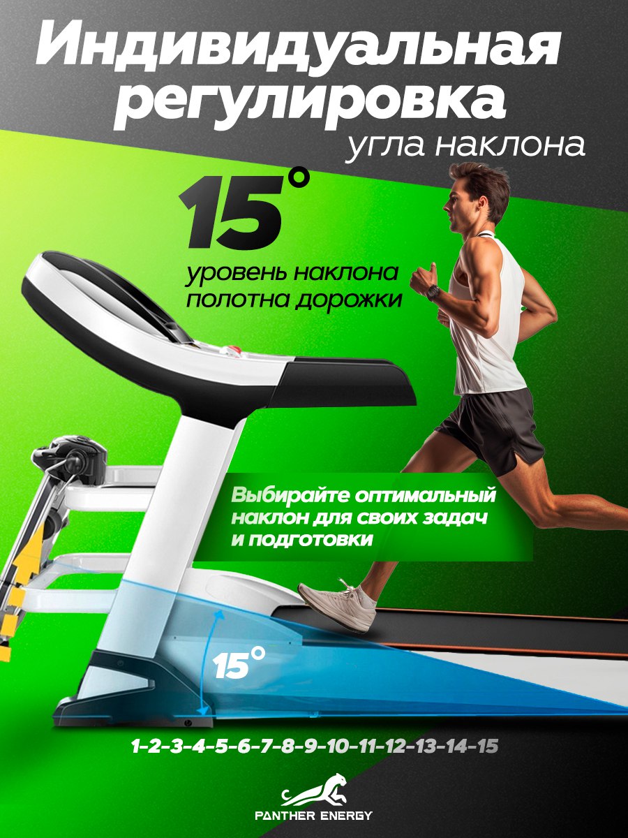 Беговая дорожка профессиональная универсальная PANTHER ENERGY 