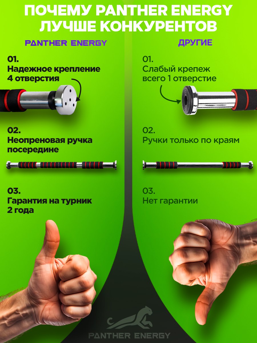 Турник распорный в проем 62-100 см
