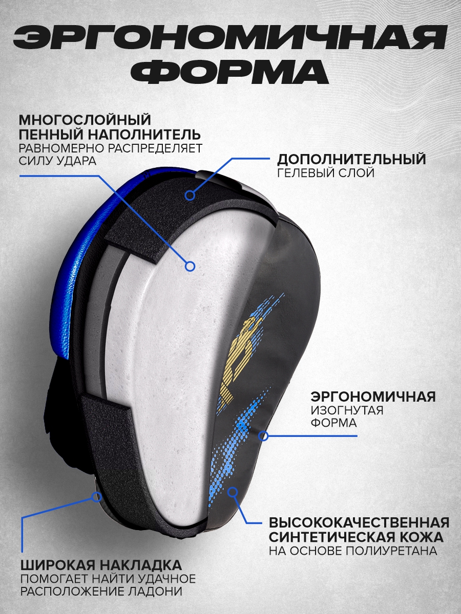 Лапы боксерские Lightning Blue