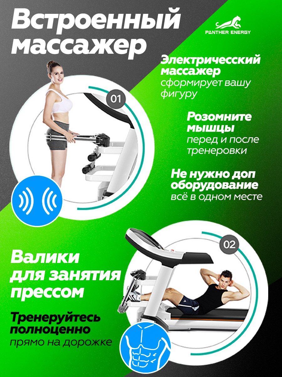Беговая дорожка профессиональная универсальная PANTHER ENERGY 