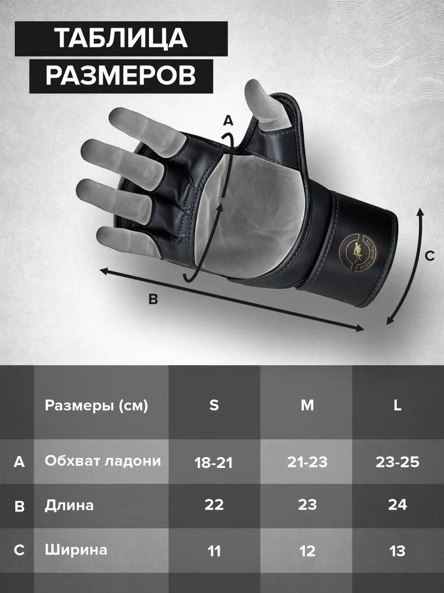 Перчатки для ММА черные