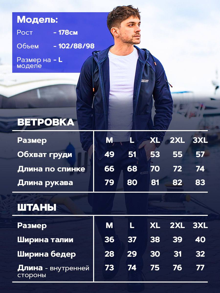 Мужской спортивный костюм Синий